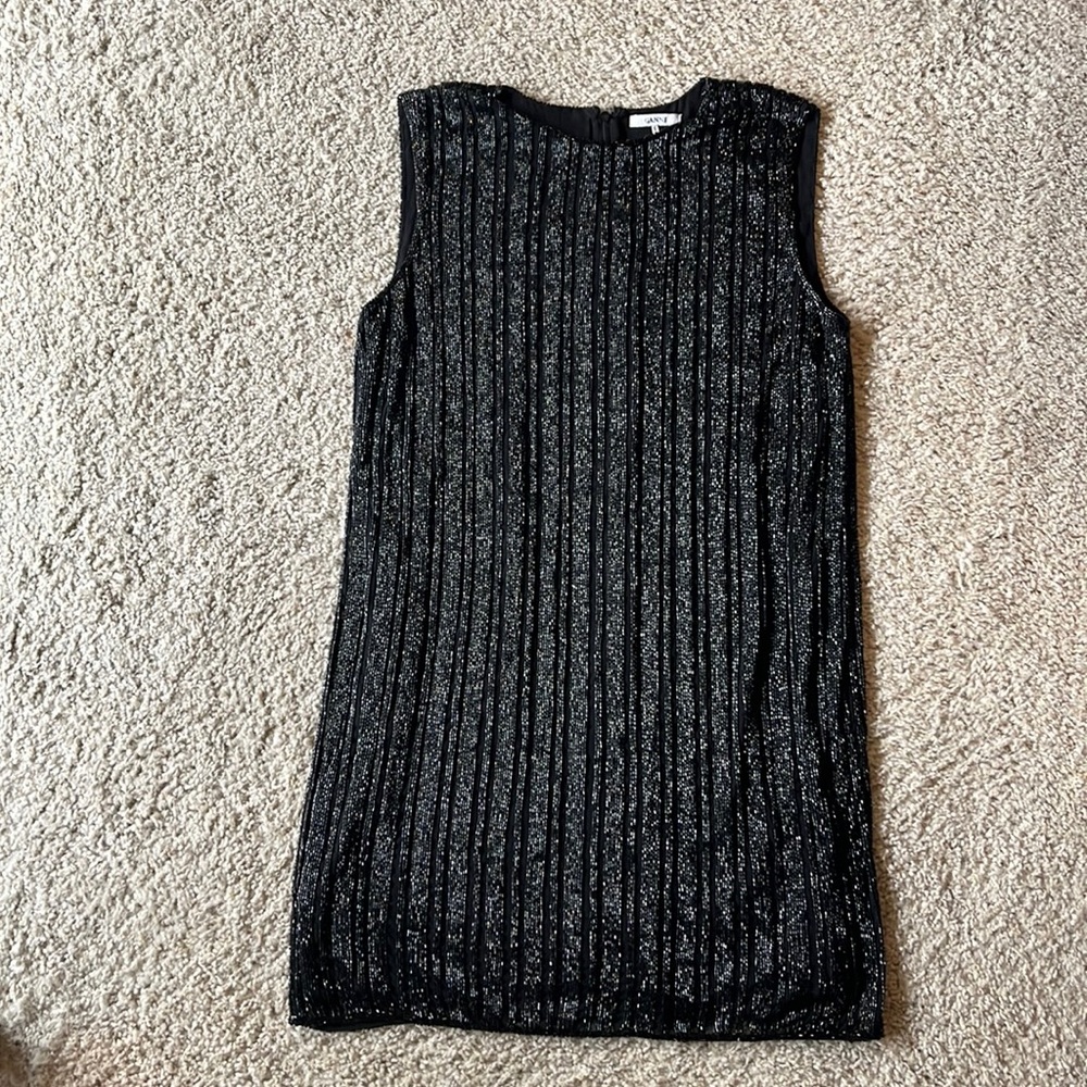 GANNI black beaded dress